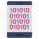 Binary Data Mobile Binary Code Digital Code Icon