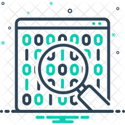 Binary Data Search Symbol Icon
