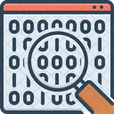 Binary Data Search Symbol Analytics Coding Icon