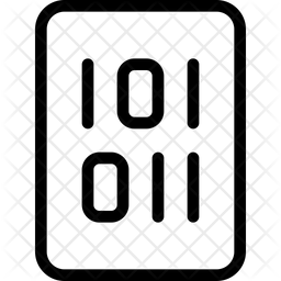 Binary File Icon - Download in Line Style