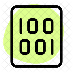 Binary File Icon - Download in Dualtone Style