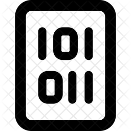Binary File Icon - Download in Glyph Style