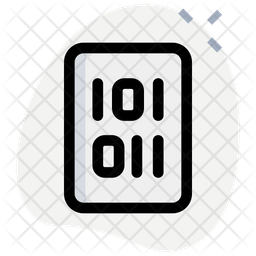 Binary File Icon - Download in Colored Outline Style