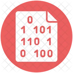 Binary file Icon - Download in Glyph Style