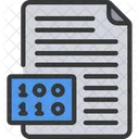 Binary File Binary Code Code Document Icon