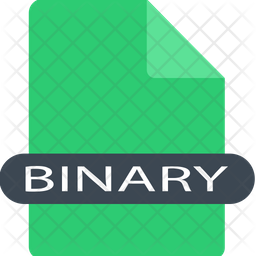 Binary File Icon - Download in Flat Style