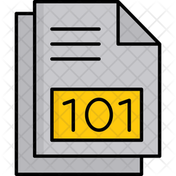 Binary File Icon - Download in Colored Outline Style
