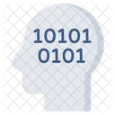 Binary Mind Binary Brain Digital Code Icon