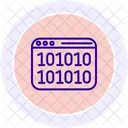 Binary Network Color Circle Icon Icon
