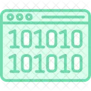 Binary Network Duotone Line Icon Icon