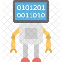 바이너리 로봇 신호 아이콘