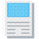 Binary Sheet Binary Data Management Icon