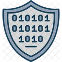 Binary Shield Binary Data Icon