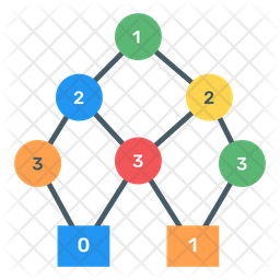 Binary Tree Icon - Download in Flat Style