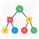Binary Decision Diagram Binary Tree Connected Chart Icon