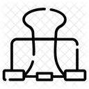 Paper Clamp Clasp Bind Sheets Icon