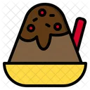 Bingsu Ice Cream Chocolate Icon