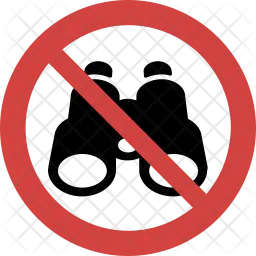 Binocular not allowed  Icon