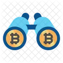 Binoculares bitcoin  Icono