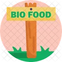 Bio Food And Agriculture Sign Post Icon