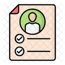Bio Sheet Text Sheets Cv Icon