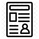 Cv De Usuario Biodatos De Usuario Curriculum Icono