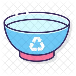 Biodegradable Bowl  Icon