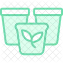 Biodegradable pots  Icon