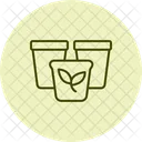 Biodegradable pots  Icon