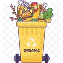 Biodegradable waste bin  Icon