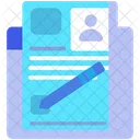 Biograpghy Curiculum Vitae Ceklist Icon