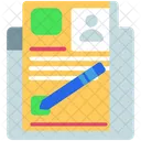 Biograpghy Curiculum Vitae Ceklist Icon