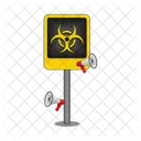 Biohazard Warning Alert Security Icon
