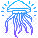 Bioluminescence Jelly Fish Nature Icon