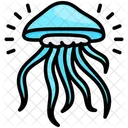 Bioluminescence Jelly Fish Nature Icon