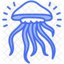 Bioluminescence Jelly Fish Nature Icon