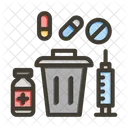 Medical Toxic Waste Waste Bin Icon