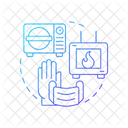 Waste Disinfection Incineration Icon