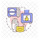 Waste Disinfection Incineration Icon