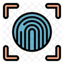 Biometric Security Fingerprint Icon