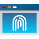 Biometric Fingerprint Identification Icon