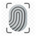 Biometric Security Fingerprint Icon