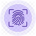 Biometric Authentication Line Icon Icon