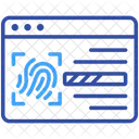 Biometric Authentication Security Fingerprint Icon