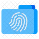 Biometric Folder Fingerprint Folder Secure Document Icon