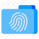 Biometric Folder Fingerprint Folder Secure Document Icon