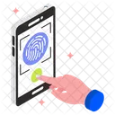 Biometric Security Fingerprint Icon