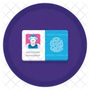 Biometric Id Card Identity Card Id Card Icono