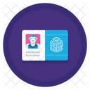 Biometric Id Card  Icon