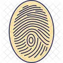 Biometric Identification Dactylogram Fingerprint Icon